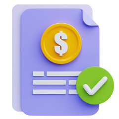 PNG 3D File Verification Icon Isolated on a White Background