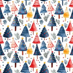 Obraz premium seamless pattern with christmas trees