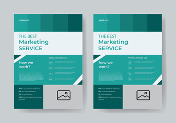 Flyer Mockup BUSINESS FLYER TEMPLATE ONE COLOR DESIGN