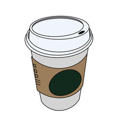 Hot Coffee In Paper Cup