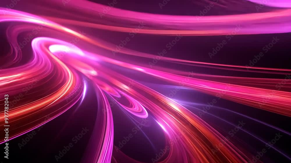 Poster vibrant abstract patterns create mesmerizing waves of color in a surreal digital landscape