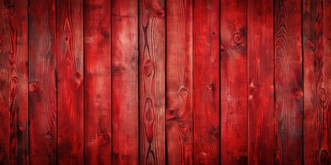 Red wood planks with a grunge texture, featuring vertical panels