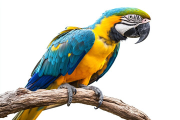 Fototapeta premium blue and yellow macaw isolated on whitre