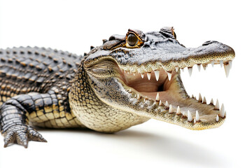 Fototapeta premium crocodile isolated on white background