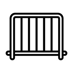 penalty icon or modern line symbol. Vector line art and icon design with bold outline. Black and white Pixel Perfect minimalistic symbol isolated white background. Silhouette simple thin sign