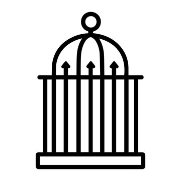 recommend clip art: jail icon or modern line symbol. Vector line art and icon design with bold outline. Black and white Pixel Perfect minimalistic symbol isolated white background. Silhouette simple thin sign