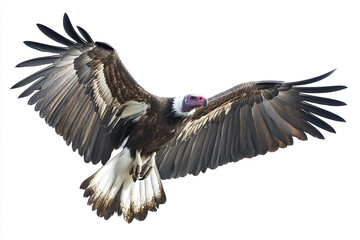vulture in flight isolated on white background