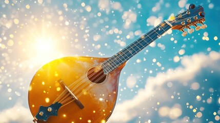 Vibrant Mandolin Melodies in Morning Light - Editorial Musical Background