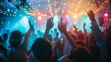 people dancing and celebrating wedding party