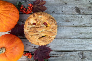Mummy Pie Halloween Autumn Pumpkin Copy Space