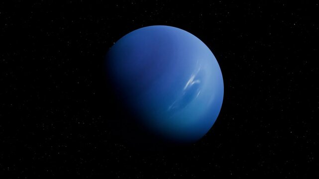Neptune the Blue Planet | Ice Giant | Flying near the Planet Neptune | 3D animation footage 02