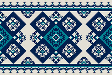 Obraz premium Geometric ethnic seamless pattern for textile, embroidery, patchwork, clothing, fashion, printing, tile, ceramic, cover, wallpaper, backdrop, carpet, floor, decoration.