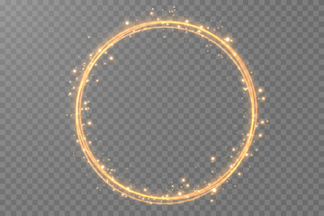 Light orange Twirl. Curve light effect of orange line. Luminous orange circle. Light orange pedistal, podium, platform, table. Vector PNG. Vector illustration