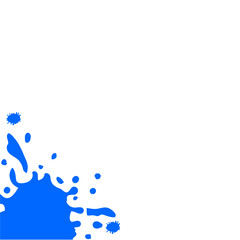 Paint splatter border corner, Splash stain. Vector