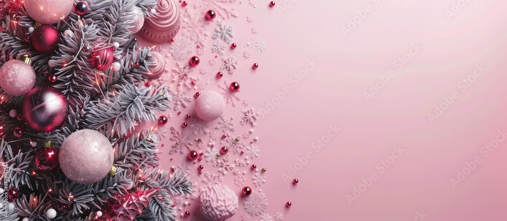 Poster summer theme featuring a blank greeting card and blank craft paper on a colored background seashells