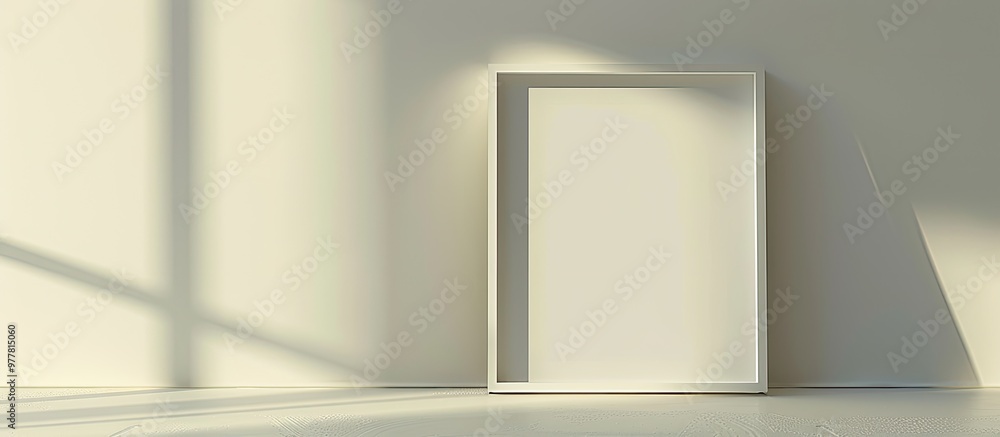 Aufkleber empty photo frame on a light background. copy space image. place for adding text and design