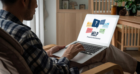 Help screen on the website provide answer to FAQ frequently asked question snugly with knowledge...