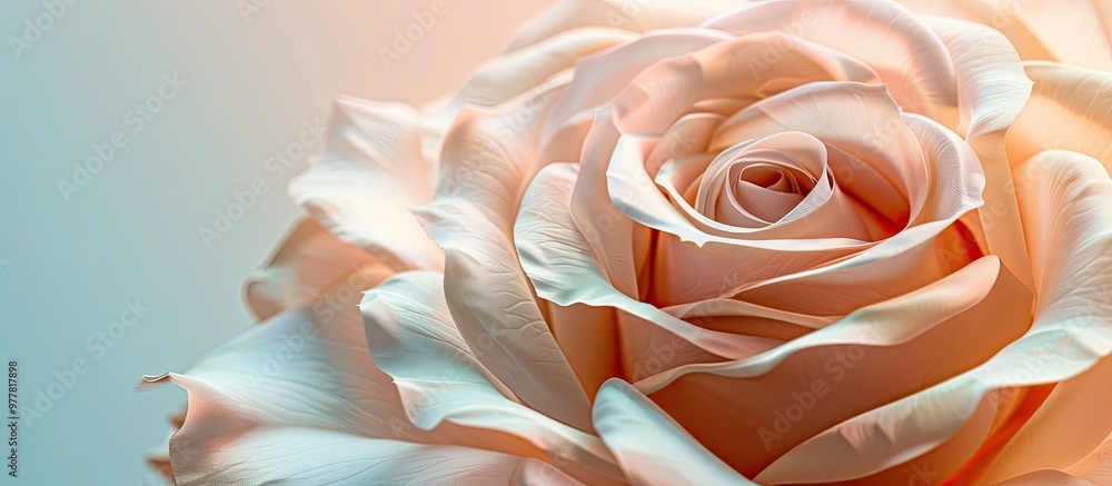 Poster rose close up. copy space image. place for adding text and design