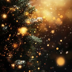 Naklejka premium Christmas tree balls. Merry Christmas and happy New Year background