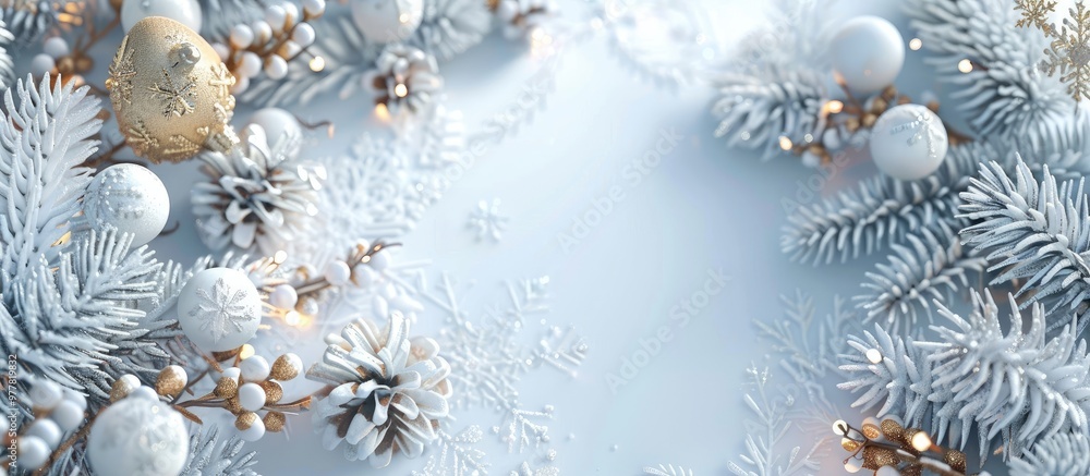 Poster white winter holiday background. copy space image. place for adding text and design