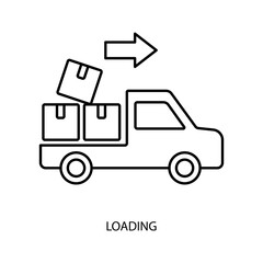 loading concept line icon. Simple element illustration. loading concept outline symbol design.