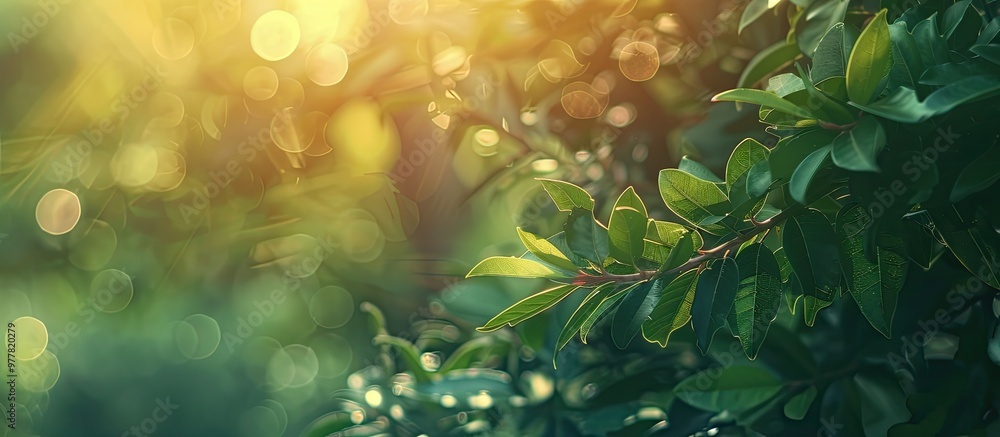 Poster vintage bokeh nature background image is out of focus and has a filter applied. copy space image. pl