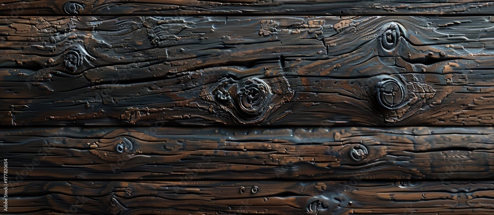 Poster wood texture background the surface of a weathered wooden slab house aged slab texture. copy space i