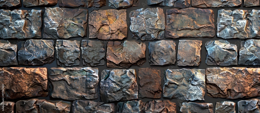 Poster pattern of wall bricks suitable for mobile phone screens display wallpaper screensaver lock screen a