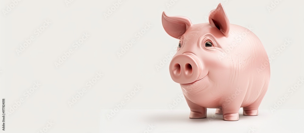 Poster porker bank isolated against a white backdrop. copy space image. place for adding text and design