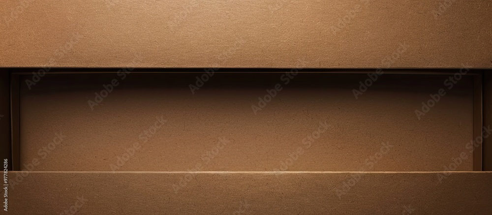 Poster brown paper box background texture. copy space image. place for adding text and design