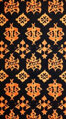 Flowers, Florals, Leaves, Shapes, Waves, Black and Orange, Abstract Image, Texture, Pattern Background, Wallpaper, Cover and Screen for Smartphone, PC, Laptop, 9:16 and 16:9 Format