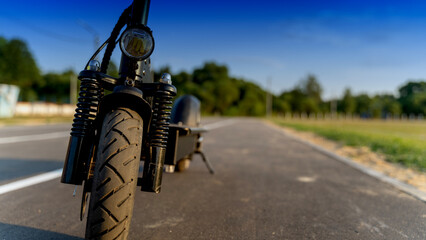 Obraz premium Electric scooter on the electric scooter track