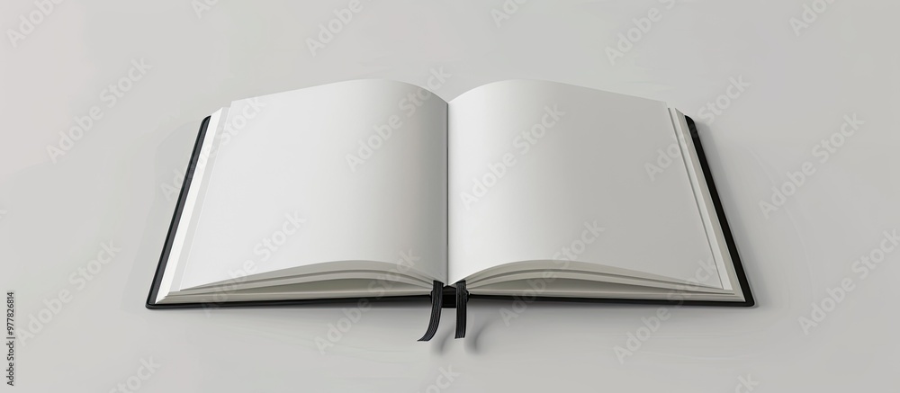 Poster plain notebook on a white background. copy space image. place for adding text and design