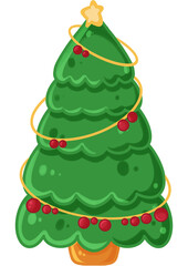 Christmas tree drawing