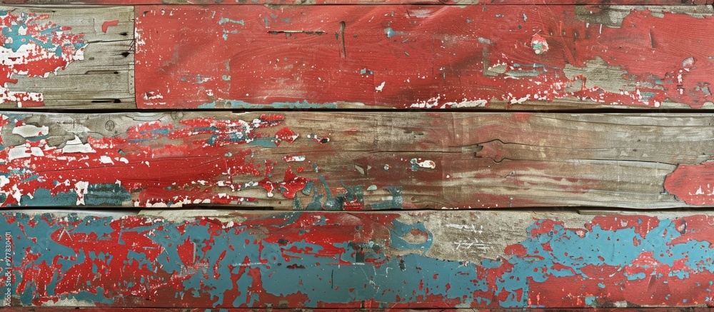 Poster aged paint on wood. copy space image. place for adding text and design