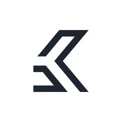Letter K design idea with modern concept for business