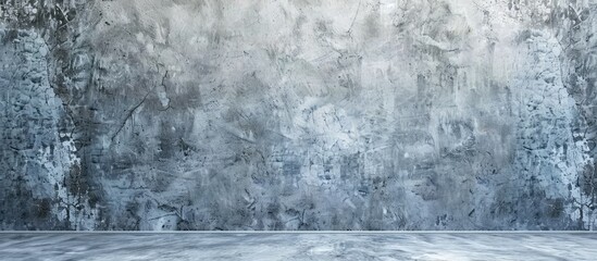 Naklejka premium Gray concrete wall with concrete flooring for background Vintage cement walls Copyspace for text
