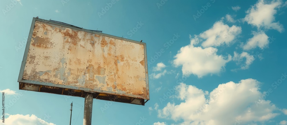 Poster blank signboard for your advertising notice or graphic design. copy space image. place for adding te