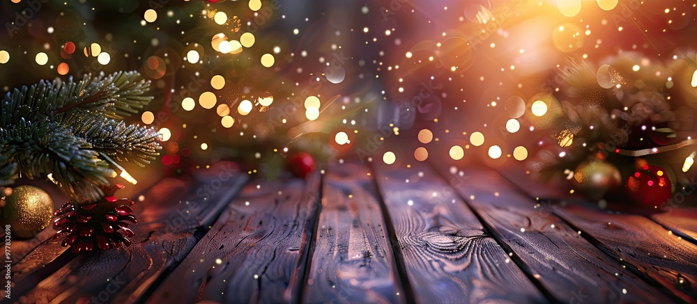 Poster christmas backdrop with lighting. copy space image. place for adding text and design