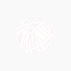 Minimalist yarn ball illustration