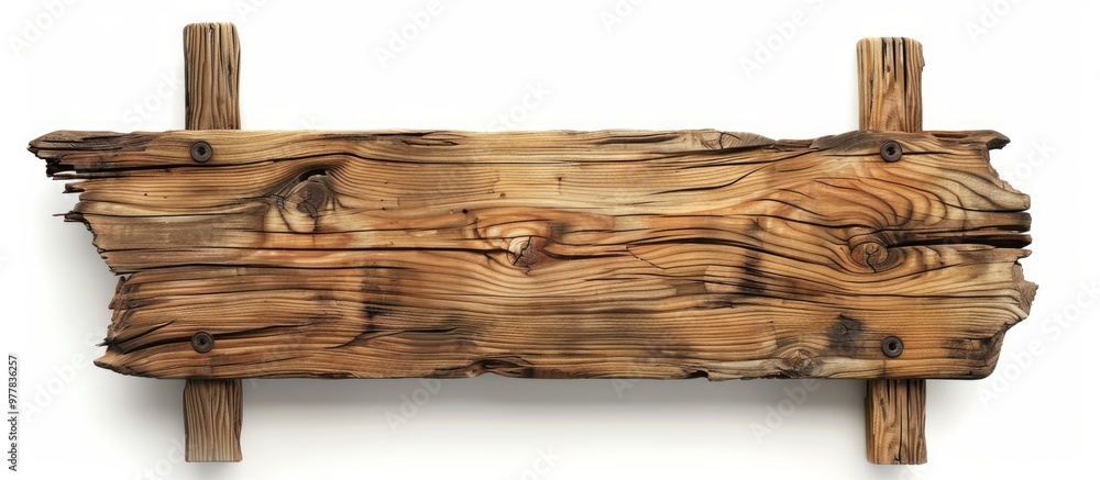 Poster blank wooden sign on a white background. copy space image. place for adding text and design