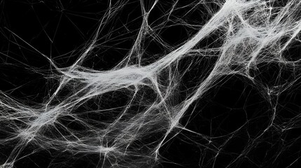 Spider Web on Black Background, Abstract Image, Texture, Pattern Background, Wallpaper, Cover and Screen for Smartphone, PC, Laptop, 9:16 and 16:9 Format