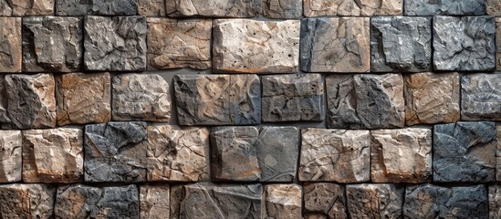 Obraz premium Stone tile wall texture background copyspace image