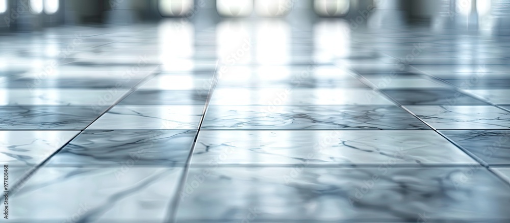 Poster marble tiles texture with a shallow depth of field for a perspective background. copy space image. p