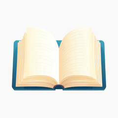 Open book with blank pages