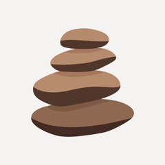 Balanced stack of smooth stones