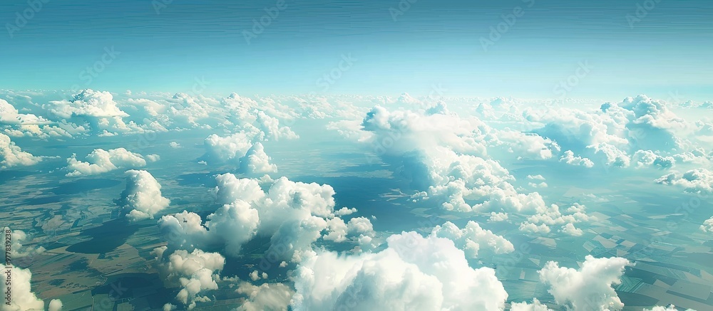 Aufkleber summer cloudscape above africa for background purposes. copy space image. place for adding text and 