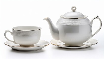 Modern White Tea Set