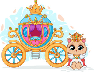 Princess Kitty and the Royal Carriage. A Majestic Scene
