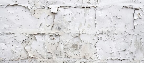 Obraz premium White distressed weathered whitewashed wall texture. Copy space image. Place for adding text and design